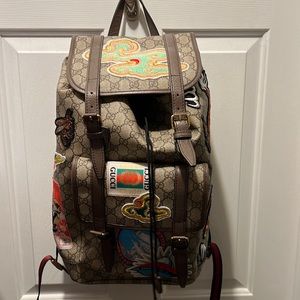 Gucci Drawstring Double Pocket Backpack